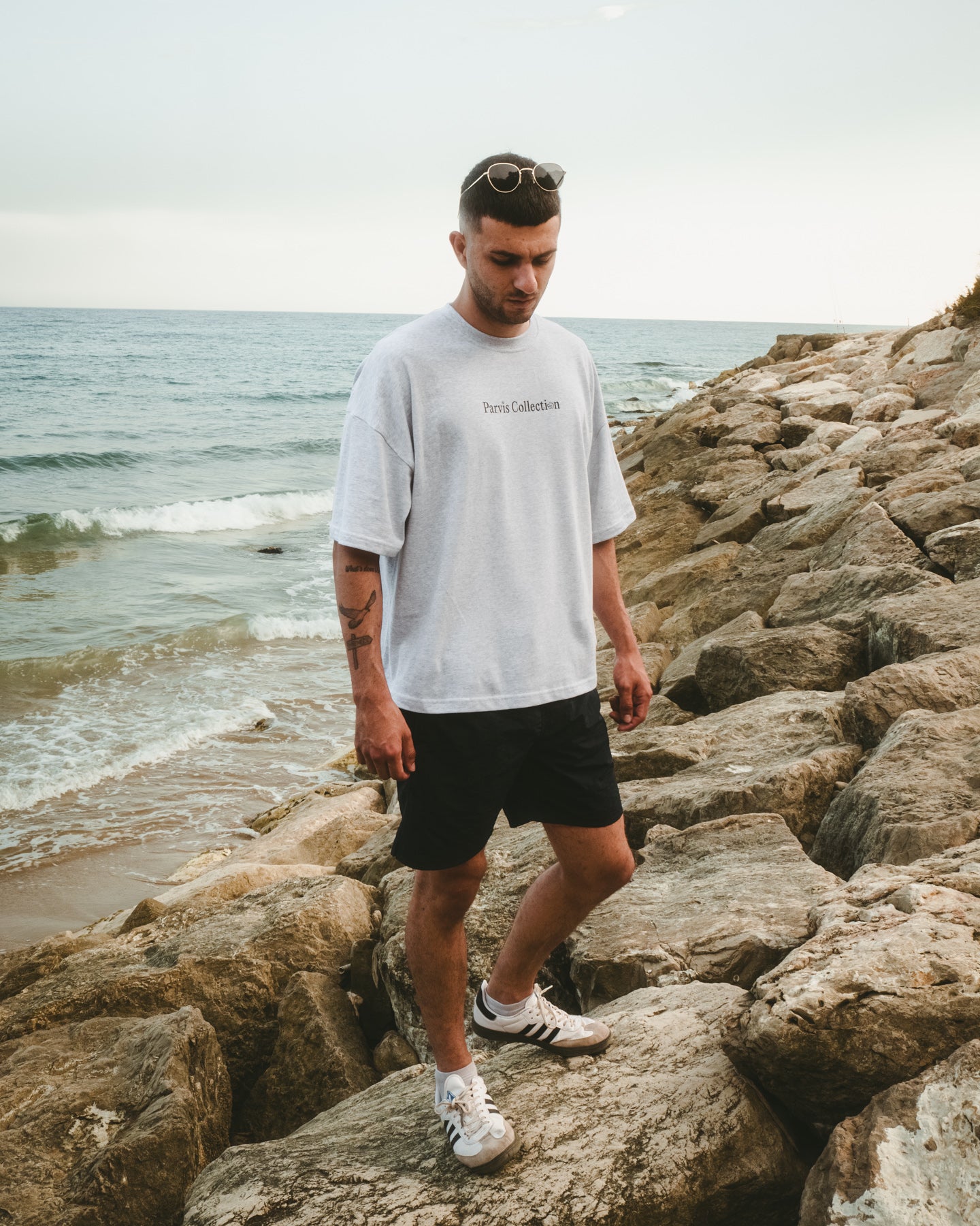 PARVIS SUNSET GREY TEE