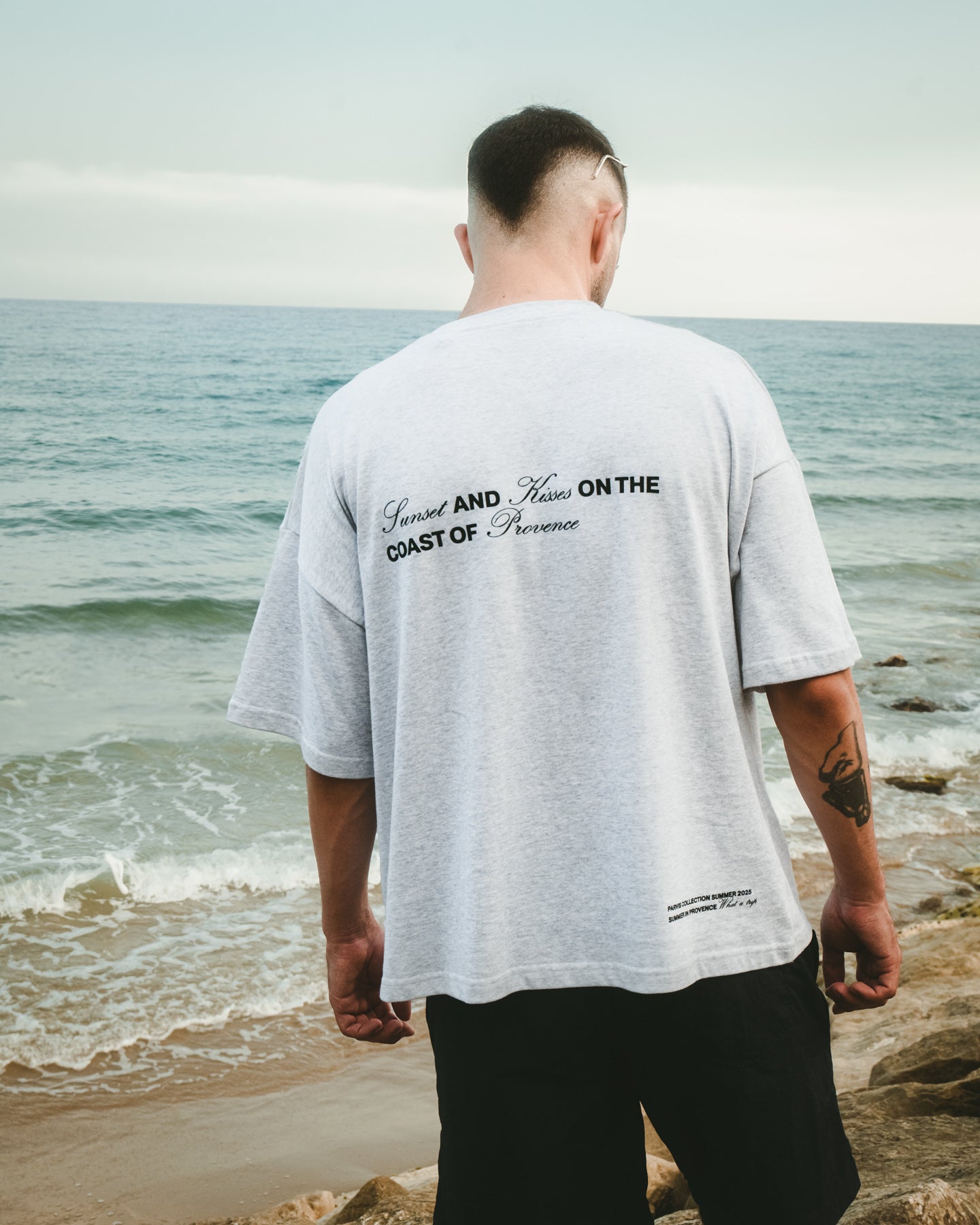 PARVIS SUNSET GREY TEE