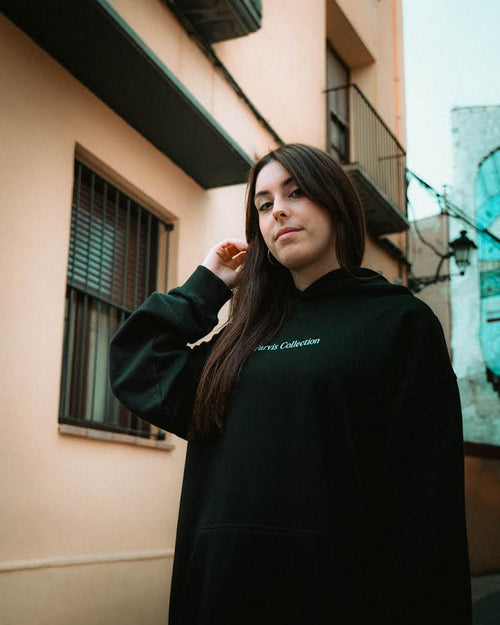 HOODIE NEGRA PARVIS COLLECTION 2024 - BE AWARE OF YOUR SURROUNDINGS